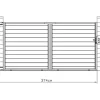 Hot Schuifpoort Van Antraciet Opengewerkt Aluminium - L374 X 180 Cm - Nazario Hekjes & Poorten
