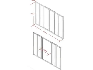Store Schuifraam Van Gepoedercoat Zwart Aluminium 180 X 105 Cm - Ravena Glazen Binnenraam