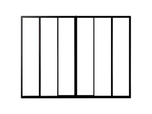 Store Schuifraam Van Gepoedercoat Zwart Aluminium 180 X 105 Cm - Ravena Glazen Binnenraam