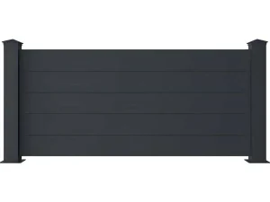 Cheap Schutting L189 X H78 Cm In Antraciet Aluminium - Otavio Afscherming En Omheining