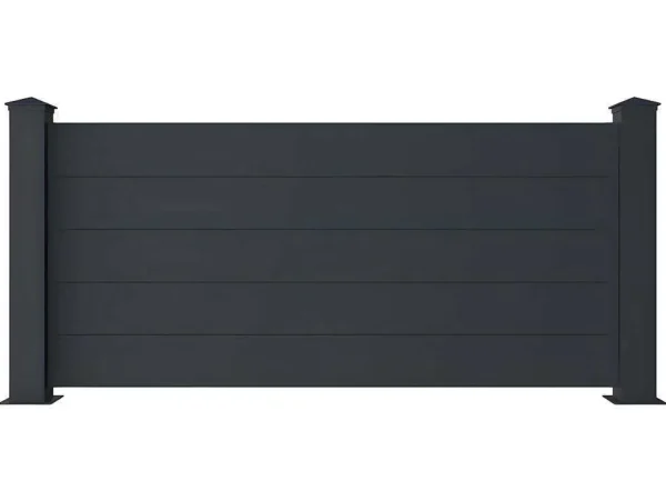 Cheap Schutting L189 X H78 Cm In Antraciet Aluminium - Otavio Afscherming En Omheining