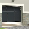 Outlet Sectionale Garagedeur - Gegroefd Effect - Centrale Loopdeur - Antraciet - Automatisch - Noria Garagedeur