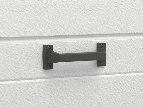 Store Sectionale Garagedeur Met Gegroefd Effect En Centrale Loopdeur - Antraciet - Met -Motor - Noria Garagedeur