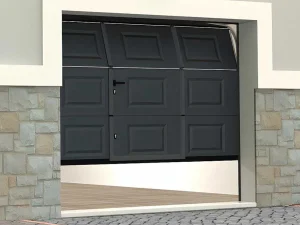 Best Sale Sectionale Garagedeur Met Motor Met Centrale Antraciet Loopdeur - Caopas Garagedeur