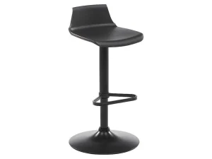 Fashion Set "Bar": Barmeubel Morena + 2 Barkrukken Calas - Zwart En Notenhout-Effect Barmeubel