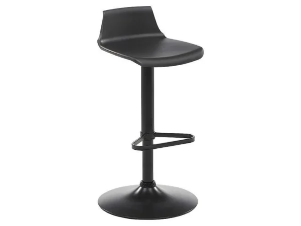 Fashion Set "Bar": Barmeubel Morena + 2 Barkrukken Calas - Zwart En Notenhout-Effect Barmeubel