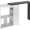 Store Set "Bar": Barmeubel Saturne + 2 Barkrukken Calas - Wit En Betonkleur Barmeubel