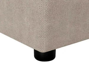 Best Sale Set Bed Met Hoofdbord Met Capitons + Bedbodem Met Opbergruimte + Matras + Dekmatra - 160 X 200 Cm - Stof - Taupegrijs - Kida Van Ysmee Boxspringbed