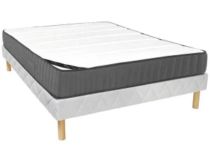 New Set Bedbodem + Matras 140 X 200 Cm Met Pocketveren Met 7 Zones En Zeer Veerkrachtig Schuim, Dikte 26 Cm - Audace Van Set Matras En Lattenbodem