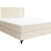 Cheap Set Boxspring Met Hoofdbord Met Ledverlichting + Bedbodem + Matras + Dekmatras - 160 X 200 Cm - Stof - Beige - Ono Van Ysmee Boxspringbed