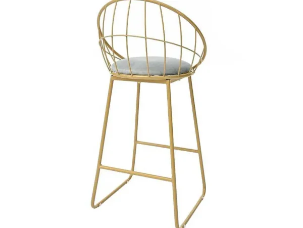 Best Sale Set "Eat Standing": Bartafel En 4 Krukken - Metalen Structuur - Goud Keukenmeubel