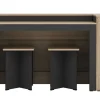 Outlet Set Keukeneiland + 2 Krukken - Zwart En Licht Naturel - Nusice Keukenmeubel