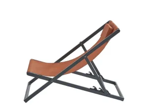 Sale Set Van 2 Chileense Ligstoelen Van Aluminium - Terracotta - Anilio Van Ligstoel