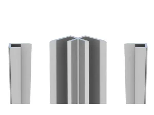 New Set Van 2 Douchewandpanelen In Aluminium Inclusief Profielen - L90 Cm X L120 Cm X H210 Cm - Itziar Douchewandpaneel