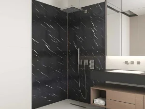 Cheap Set Van 2 Douchewandpanelen Met Marmereffect Van Aluminium Met Profielen - 2 X L90 X H210 Cm Eneko Douchewandpaneel