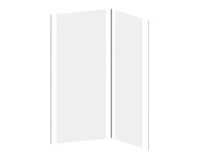 New Set Van 2 Douchewandpanelen In Aluminium Inclusief Profielen - L90 Cm X L120 Cm X H210 Cm - Itziar Douchewandpaneel
