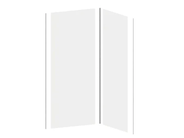New Set Van 2 Douchewandpanelen In Aluminium Inclusief Profielen - L90 Cm X L120 Cm X H210 Cm - Itziar Douchewandpaneel