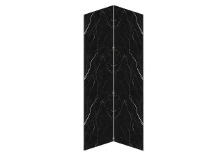 Cheap Set Van 2 Douchewandpanelen Met Marmereffect Van Aluminium Met Profielen - 2 X L90 X H210 Cm Eneko Douchewandpaneel