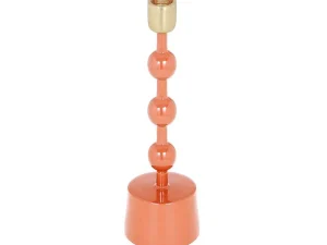 Online Set Van 2 Geemailleerde Aluminium Kandelaars - H.26,5 Cm En H.22 Cm - Terracotta - Parina Kandelaar En Kaars