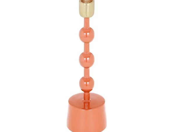 Online Set Van 2 Geemailleerde Aluminium Kandelaars - H.26,5 Cm En H.22 Cm - Terracotta - Parina Kandelaar En Kaars