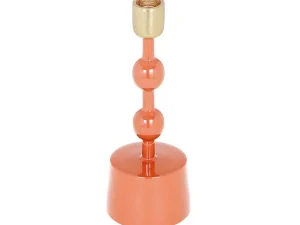 Online Set Van 2 Geemailleerde Aluminium Kandelaars - H.26,5 Cm En H.22 Cm - Terracotta - Parina Kandelaar En Kaars