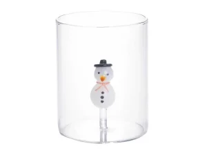 New Set Van 4 Glazen Met Kerstmotieven - O7,5 X H9,5 Cm - Scopa Tafelservies