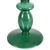 Best Set Van 2 Kandelaars - D9 X H21 Cm En D9 X H18,5 Cm - Glas - Groen - Kandie Aanbiedingen: Woonaccessoires