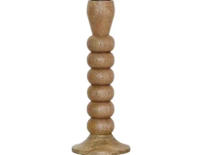 Best Set Van 2 Kandelaars Van Mangohout - H23 Cm - Naturel - Fainin Aanbiedingen: Woonaccessoires