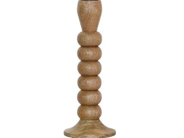 Best Set Van 2 Kandelaars Van Mangohout - H23 Cm - Naturel - Fainin Aanbiedingen: Woonaccessoires