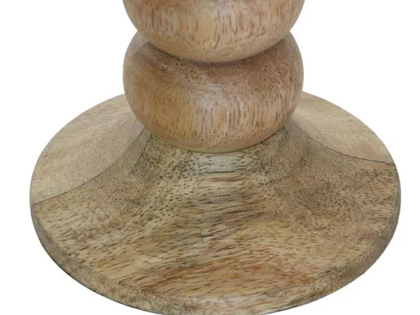 Best Set Van 2 Kandelaars Van Mangohout - H23 Cm - Naturel - Fainin Aanbiedingen: Woonaccessoires