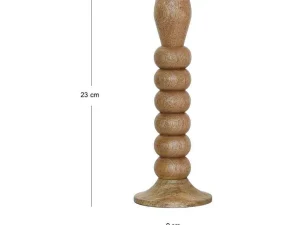 Best Set Van 2 Kandelaars Van Mangohout - H23 Cm - Naturel - Fainin Aanbiedingen: Woonaccessoires
