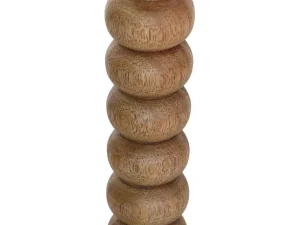 Best Set Van 2 Kandelaars Van Mangohout - H23 Cm - Naturel - Fainin Aanbiedingen: Woonaccessoires