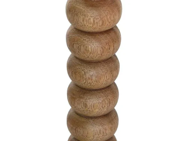 Best Set Van 2 Kandelaars Van Mangohout - H23 Cm - Naturel - Fainin Aanbiedingen: Woonaccessoires