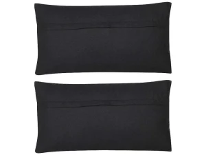 Cheap Set Van 2 Katoenen En Jute Kussens - 30 X 60 Cm - Naturel En Zwart - Natura Huistextiel