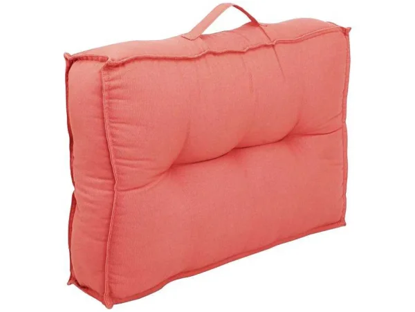 Store Set Van 2 Katoenen Paletkussens - 40 X 60 X 12 Cm - Koraal - Baila Tuindecoratie