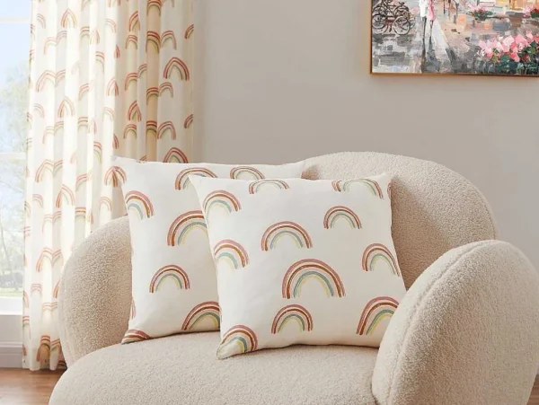 Fashion Set Van 2 Katoenen Regenboogkussens - 45 X 45 Cm - Veelkleurig - Archy Huistextiel