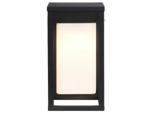 Best Sale Set Van 2 Led-Buitenwandlampen Op Zonne-Energie - L. 15 X H. 30 Cm - Metaal - Zwart - Fozzano Tuinlamp