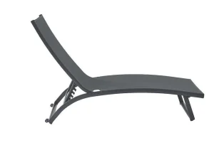 Best Set Van 2 Ligstoelen Met Verschillende Standen Van Aluminium En Textileen - Antraciet - Saranda Van Ligstoel