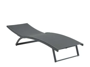 Best Set Van 2 Ligstoelen Met Verschillende Standen Van Aluminium En Textileen - Antraciet - Saranda Van Ligstoel