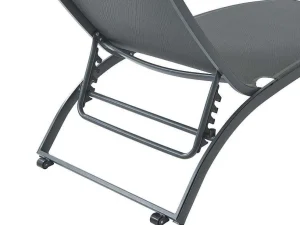 Best Set Van 2 Ligstoelen Met Verschillende Standen Van Aluminium En Textileen - Antraciet - Saranda Van Ligstoel