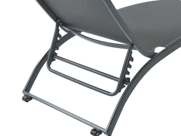 Best Set Van 2 Ligstoelen Met Verschillende Standen Van Aluminium En Textileen - Antraciet - Saranda Van Ligstoel