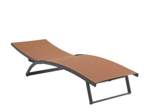Clearance Set Van 2 Ligstoelen Met Verschillende Standen Van Aluminium En Textileen - Terracotta - Saranda Van Ligstoel