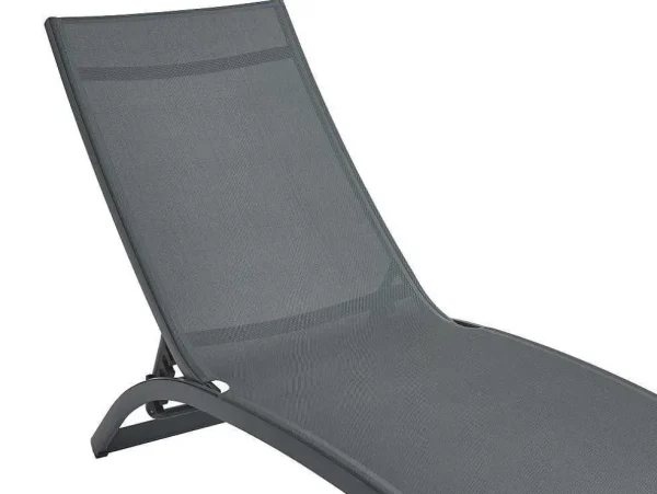 Best Set Van 2 Ligstoelen Met Verschillende Standen Van Aluminium En Textileen - Antraciet - Saranda Van Ligstoel