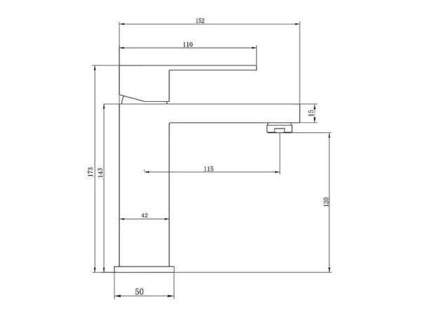 Outlet Set Van 2 Mechanische Mengkranen Met Vierkante Vorm Van Roestvrij Staal - Geborsteld Nikkelkleurig - H17,3 Cm - Canilas Kraan