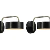 Hot Set Van 2 Metalen Wandlampen In Vintage Stijl - L24 X H14,5 Cm - Zwart En Goudkleurig - Otilie Wandlamp