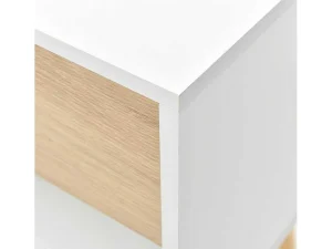 Clearance Set Van 2 Nachtkastjes - 1 Lade En 1 Nis - Wit Nachtkastje