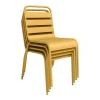 Fashion Set Van 2 Opstapelbare Tuinstoelen Van Metaal - Mosterdgeel - Mirmande Van Tuinset