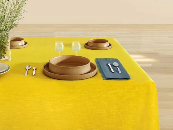 Discount Set Van 4 Servetten Met Franje - Katoen - 45 X 45 Cm - Marineblauw - Pola Textiel Voor Eettafel