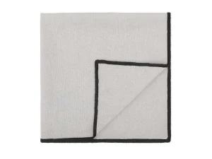 Hot Set Van 4 Servetten Van Katoen En Linnen - 45 X 45 Cm - Taupegrijs - Borina Textiel Voor Eettafel
