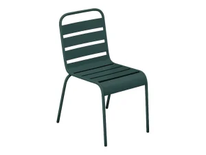 Shop Set Van 2 Stapelbare Metalen Tuinstoelen - Dennengroen - Mirmande Van Tuinset